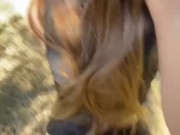 Barely legal teen gets creampied in forest (public) 14/16