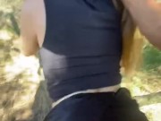 Barely legal teen gets creampied in forest (public) 4/16