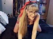 Tease In Red. Music. Flirting Hot Mom. Cute smile 7/16