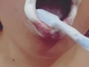 CLEANING MY DIRTY MOUTH AFTER HUGE CREAMPIE/CLOSE UP 2/16