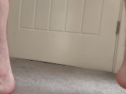 Sweaty Tatted male wanks his cock 1/16