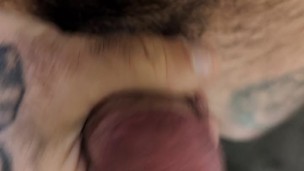 Wanking my small hairy cock