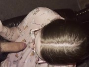 Enjoying my cock in her mouth 4/16