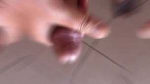 Edging, throbbing, and shooting a hot, thick load all over my cock