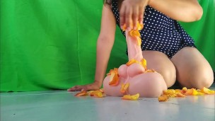 Roses, pussy, spit, and blowjob