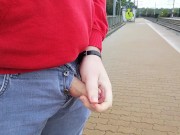 Male Desperation & Public Pissing! Waiting for my Train and Need to Pee so badly! 16/16