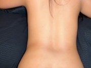 18yo Thai teen fucked from behind by a big white cock