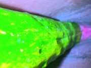 A Big Cucumber Stretches My Juicy Tight Pussy & Make Me Supper Horny, its Like Real Fucking Feeling 2/16