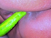 Egyptian Hot Unmarried Girl Riding on Big Cucumber When Her Parents Are not at home - Cucumber Fuck 10/16
