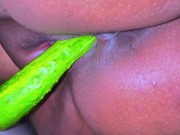 Egyptian Hot Unmarried Girl Riding on Big Cucumber When Her Parents Are not at home - Cucumber Fuck 11/16