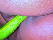 Egyptian Hot Unmarried Girl Riding on Big Cucumber When Her Parents Are not at home - Cucumber Fuck 14/16