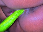 Egyptian Hot Unmarried Girl Riding on Big Cucumber When Her Parents Are not at home - Cucumber Fuck 16/16