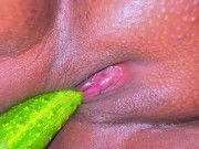 Hot Single Girl puts cucumber in her pussy, She Want A Boyfriend To Fuck Her - Pussy Destroy Fucking 10/16