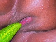 Hot Single Girl puts cucumber in her pussy, She Want A Boyfriend To Fuck Her - Pussy Destroy Fucking 11/16