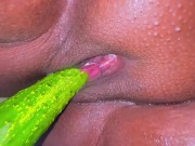 Hot Single Girl puts cucumber in her pussy, She Want A Boyfriend To Fuck Her - Pussy Destroy Fucking 14/16