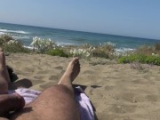 Random Stranger Fucks My Hairy Pussy On The Nude Beach In France 1/16