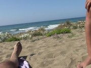 Random Stranger Fucks My Hairy Pussy On The Nude Beach In France 2/16
