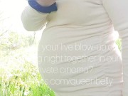 Hose bracelet in anal, deform belly inflation in nature 15/16