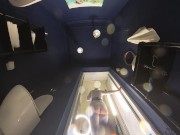 You became a toilet for Mistress in white stockings and high heels and she ready to piss on you now 16/16