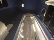 You became a toilet for Mistress in white stockings and high heels and she ready to piss on you now 3/16