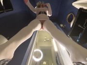 You became a toilet for Mistress in white stockings and high heels and she ready to piss on you now 5/16