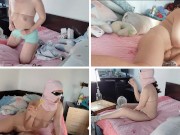 Amateur wife tries on clothes and cuts them. Latina hairy pussy, big tits, big ass. 6/16