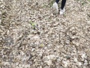 I CUM on LEAVES – LATEX HANDJOB in the FOREST with my BEST FRIEND 💦🍂 2/16