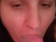 Sucking a big dildo 2/16