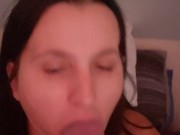 Sucking a big dildo 4/16