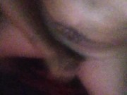 I masturbate while a group of people peep through the glory hole on each side 14/16