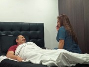 Doctor slut takes a sample of my semen and collects it with her mouth after sticking my cock in her 1/16