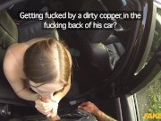 Fake Cop - Skinny Girl Trades Blowjob and Fuck for a Ride Home 9/16