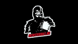 Man in Gorilla Mask Works out erect in jock
