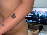 She sees my cock and is desperate to suck it. Hot real couple sex 11/16