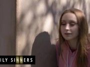 FAMILY SINNERS - Brunette Babe Gets Her Pussy Pounded Hard Like Never Before By Her Stepdad 1/16