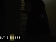 FAMILY SINNERS - Brunette Babe Gets Her Pussy Pounded Hard Like Never Before By Her Stepdad 2/16