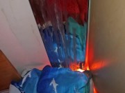 Huge buildup of cum 😍 after my stream Cumming on my mirror in red lighting ✨️ 👌 spraying sperm 10/16