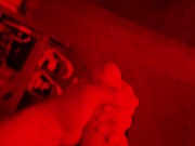 Huge buildup of cum 😍 after my stream Cumming on my mirror in red lighting ✨️ 👌 spraying sperm 3/16