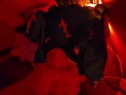 Huge buildup of cum 😍 after my stream Cumming on my mirror in red lighting ✨️ 👌 spraying sperm 5/16