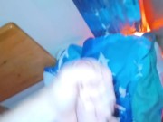 Huge buildup of cum 😍 after my stream Cumming on my mirror in red lighting ✨️ 👌 spraying sperm 6/16