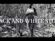 Black Girl with Mosquito bites on her  legs Alone in the forest 1/16