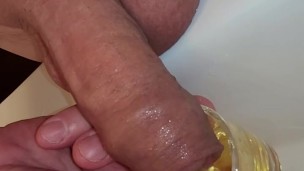 close-up pissplay with my cock