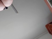 Amateur hairy brunette, big tits, sensual hairy woman in the kitchen. 1/16