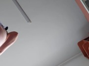 Amateur hairy brunette, big tits, sensual hairy woman in the kitchen. 16/16