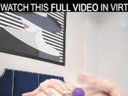 Solo girl,Lorin masturbates at home with har favorite purple toy in VR. 9/16