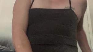 Sissy jerking off till cum