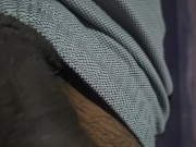 Horny Guy in Sweatpants Masturbates his Big Cock until Moaning Cumshot 10/16