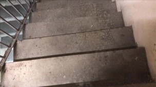 Pissing in a Public Stairwell - Peeing in Public