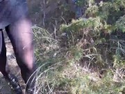 High heels and walking in the woods