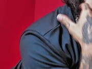 Hot inked guy with mullet takes bath after fucking blue haired gamer gf all day 😳 3/16